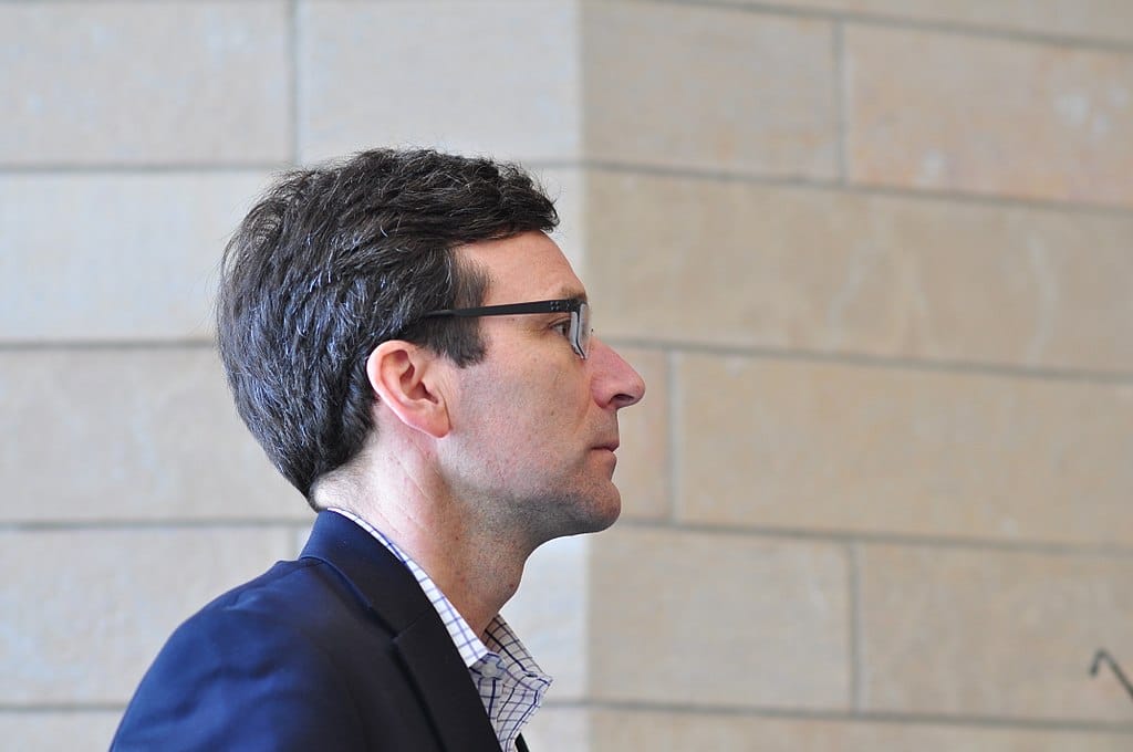 Washington governor Bob Ferguson, in a photo from 2018, looks pensively into the distance.