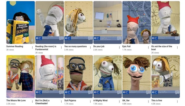 Various sock puppets satirize Seattle city council members Rob Saka, Sara Nelson, Bob Kettle and other.
